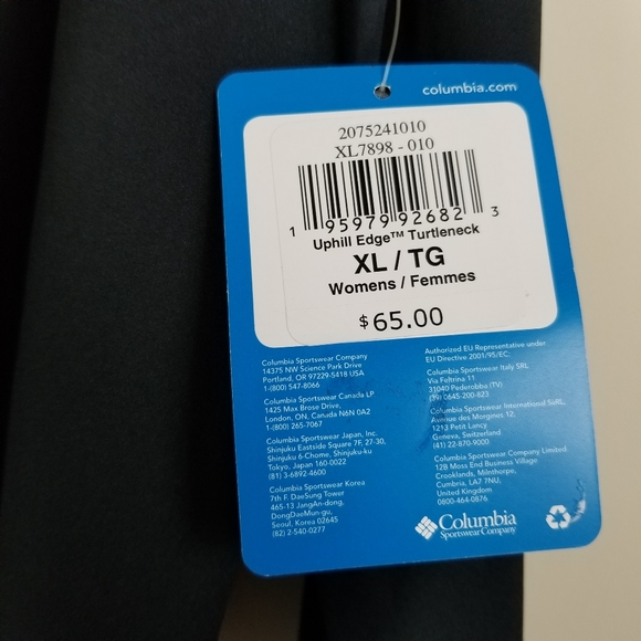 Columbia Uphill Edge Omniwick Turtleneck Top XL NWT - Picture 7 of 8